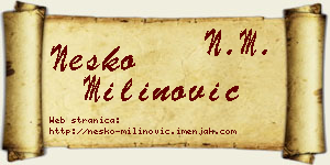 Neško Milinović vizit kartica